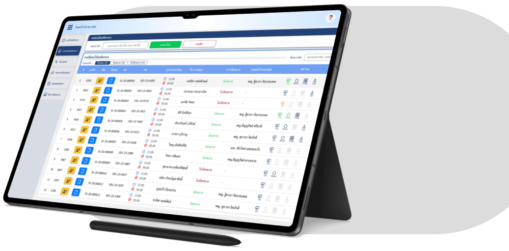 DashQueue tablet dashboard interface